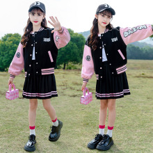 女童棒球服套装春款外套2025新款儿童中大童韩版网红春秋两件套