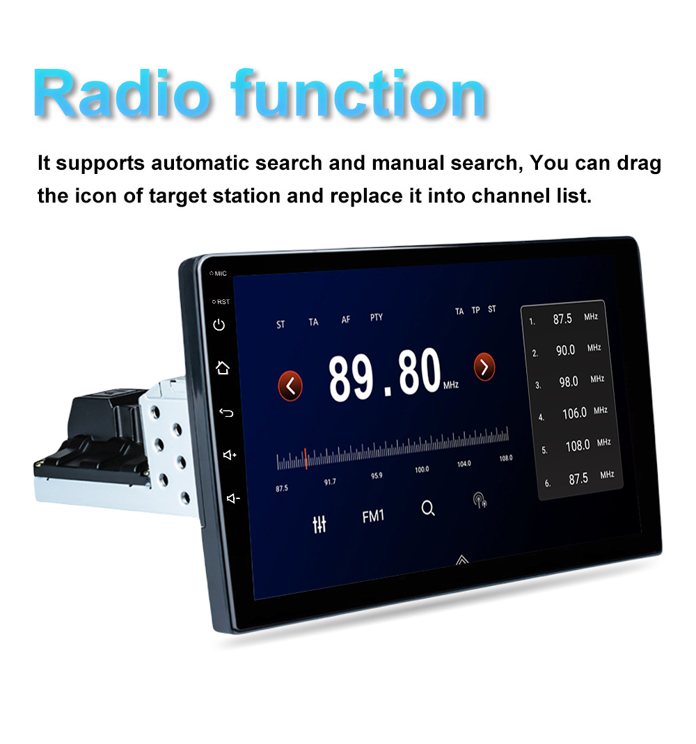 10inch Car Navigation Supports Carplay Built-In Wifi Supports Ahd Input Android Universal Car Display