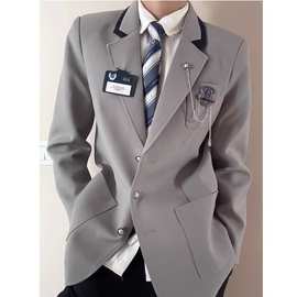 日系学院风制服西装外套男女款西服学生痞帅宽松夹克高级感班服