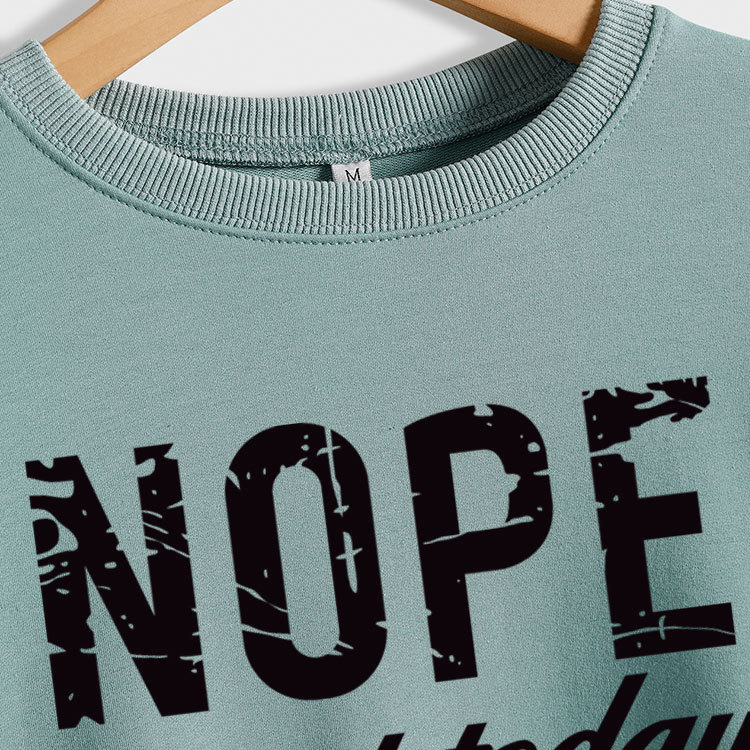 Amazon deseo transfronterizo europeo y americano no NOPE hoy carta casual suéter de manga larga camisa de fondo Suelto