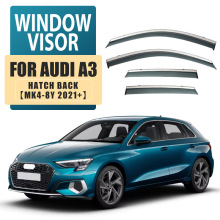 适用奥迪A3两厢晴雨挡雨板雨眉Audi A3 Sportback Window visor