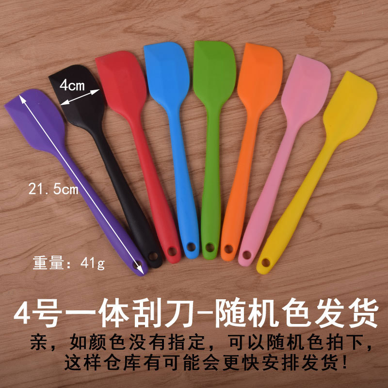 Todo incluido mango translúcido raspador de silicona crema de mantequilla raspador de agitación herramienta espátula para hornear