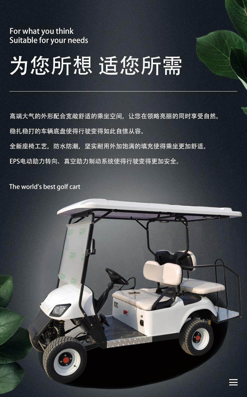 Electric Golf Cart Tourist Attraction Shuttle Bus Park Tour Convertible Sightseeing Car Electric Four-Wheel Sightseeing Car