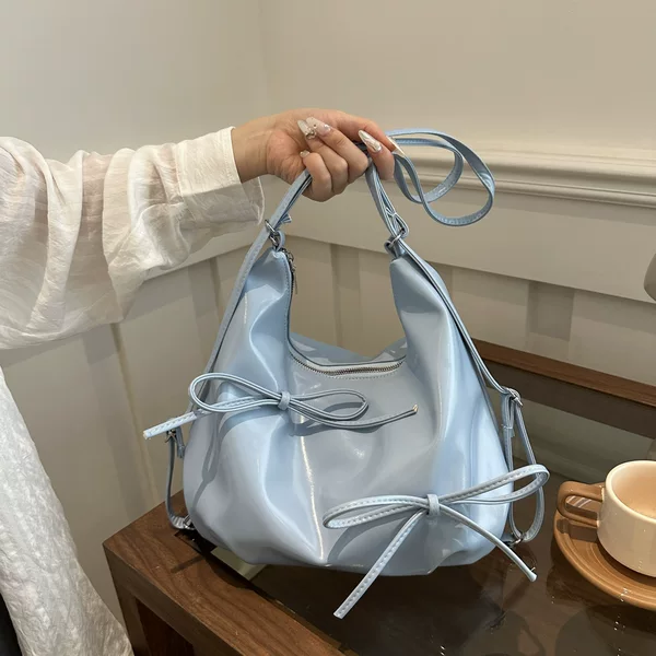 Tote Bag Women's Large Capacity 2024 New Shoulder Crossbody Backpack South Korea Fashion Casual Bow Backpack
