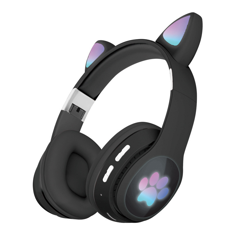 Factory headset luminous Bluetooth headset wireless headset cat ear Bluetooth headset foldable cheap Bluetooth headset