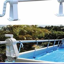 泳池保温膜收膜车泳池盖布卷车游泳池盖膜收架伸缩收膜架