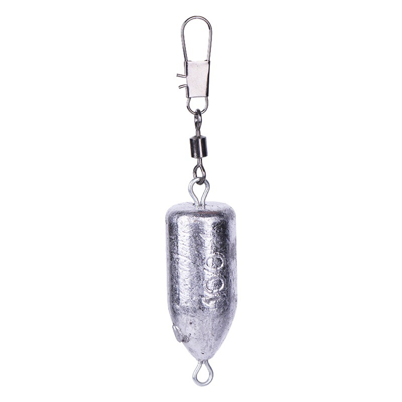 Cross-border wholesale ring bullet-shaped lead pendant bullet rock Rod lead pendant sea fishing pendant explosive hook lead bullet lead