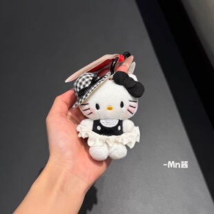 Hepburn Style Kt Cat Bag Pendant Cute Plush Doll Girls High-End School Bag Accessories for Best Friends