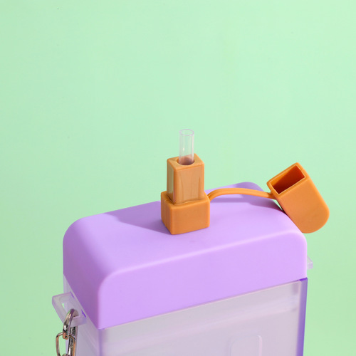 Manufacturer wholesale Yafeiqi cross-border e-commerce high-looking Internet celebrity ice cream popsicle straw plastic water cup portable strap