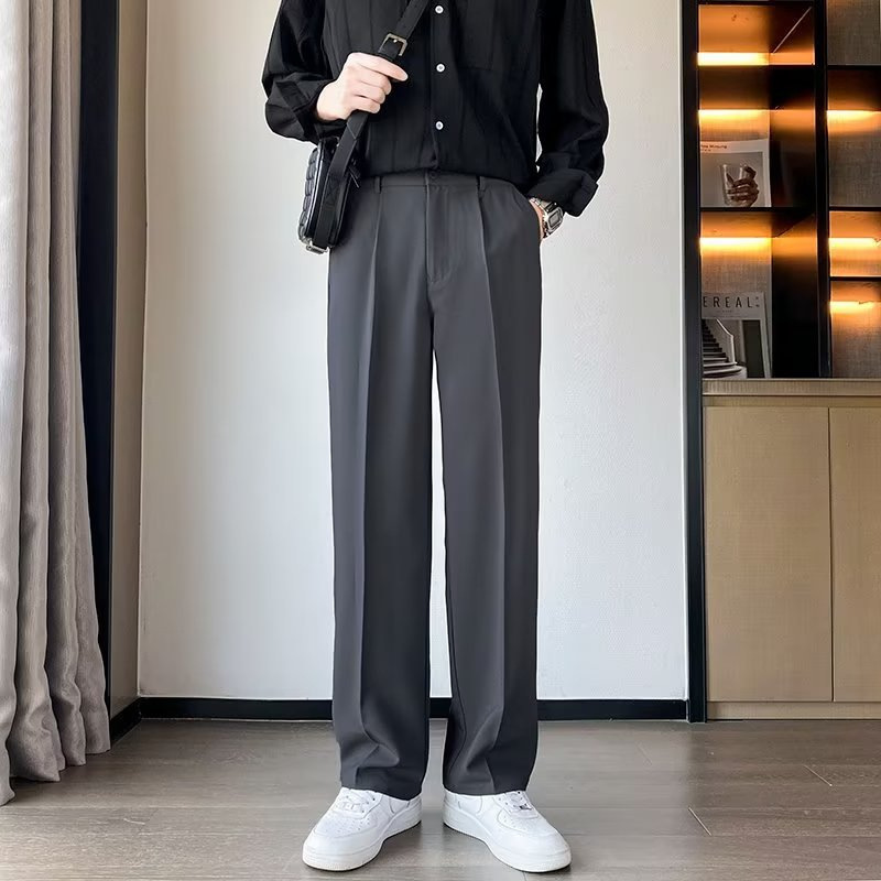 Dipper Straight Casual Small Trousers Men's Spring New Fashionable Brand Loose Fashionable Fried Street All-match Wide-leg Men's Pants