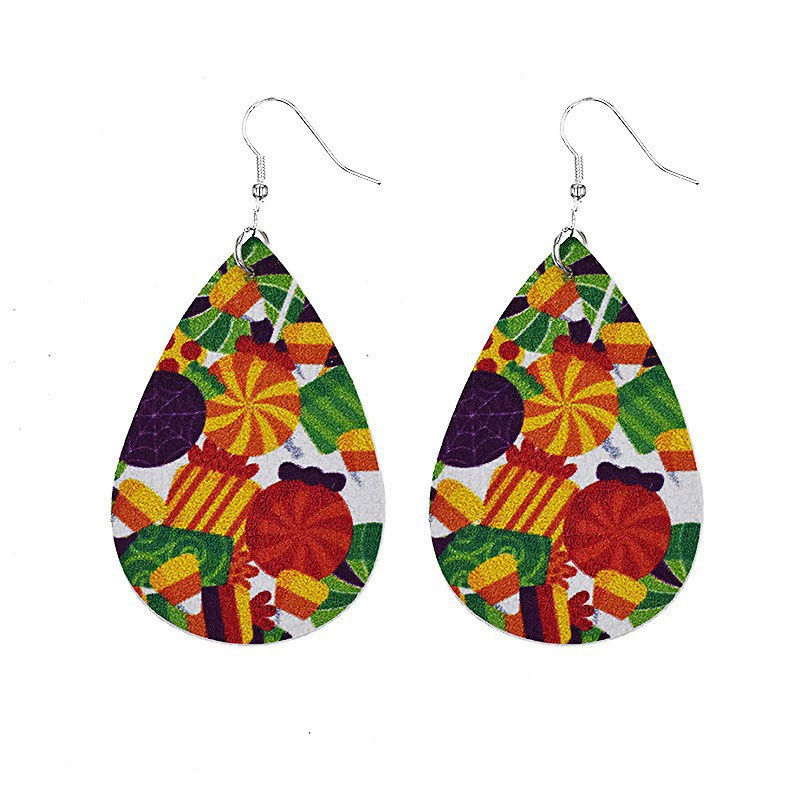 Рождество Хэллоуин акриловые серьги-капли воды Популярные европейские и американские праздничные серьги с черепом легкие слезинки