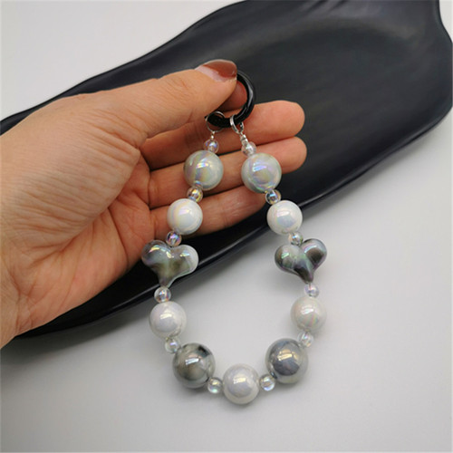 Xiaohongshu same style two-color colorful mobile phone chain live broadcast same style handmade beaded chain bag mobile phone case pendant for women