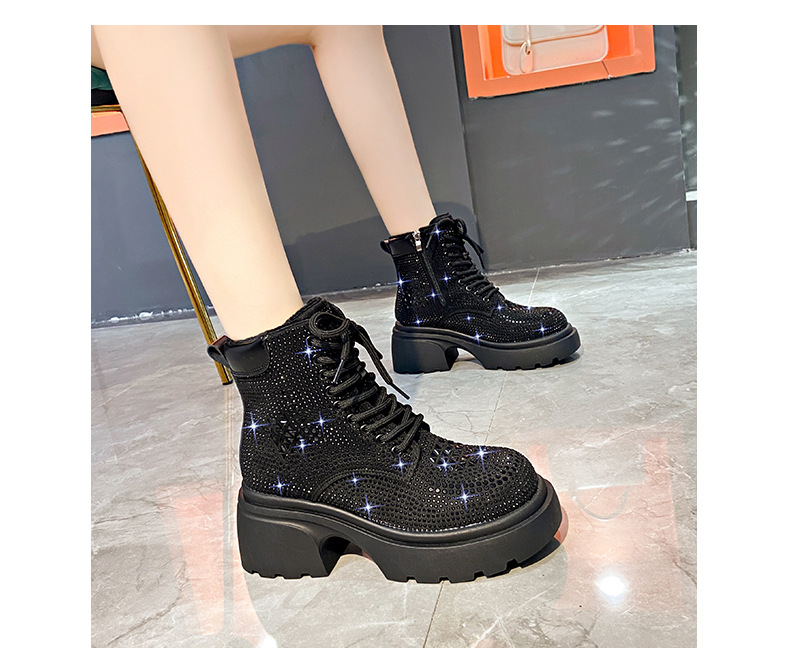 Stivali Martin con strass stellati da donna 2024 nuovi stivali alla moda di fascia alta autunno e inverno più stivaletti caldi in velluto_voghion.com