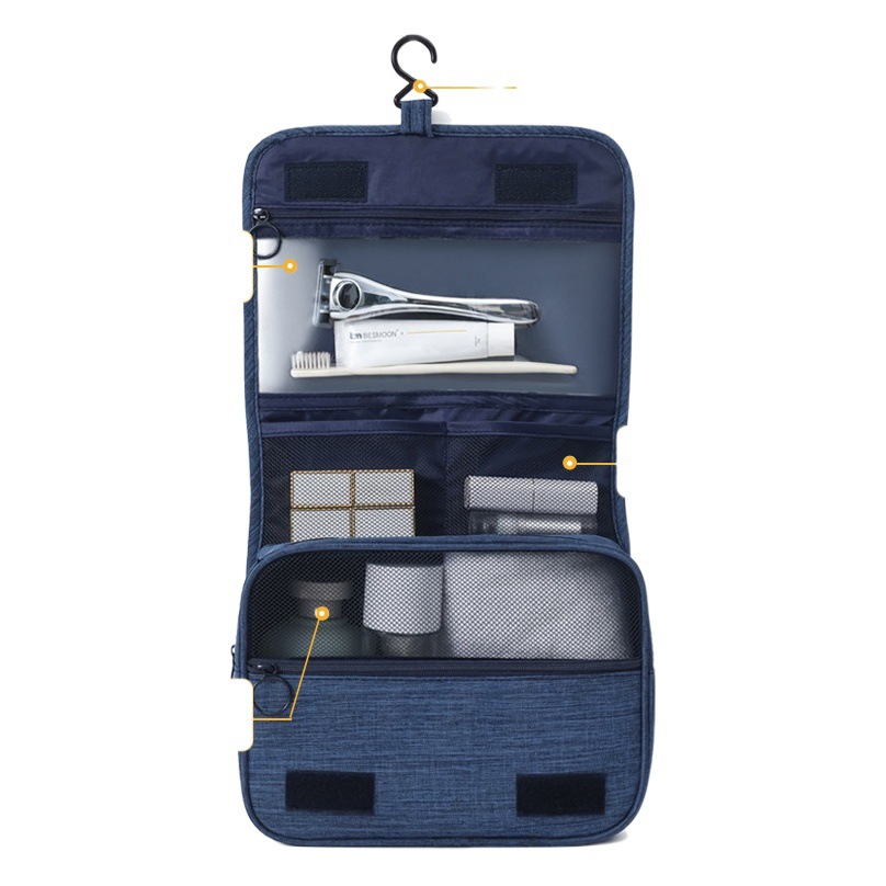 Bolsa de aseo de viaje, gran capacidad, colgante, separación húmedo/seco, para hombres y mujeres