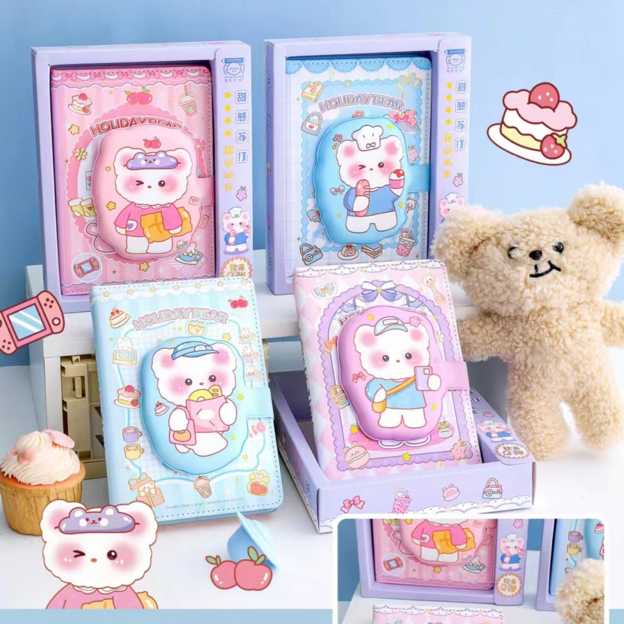 귀여운 감압 노트 선물 상자 학생 감압 노트 문구 선물 핀치 음악 노트 도매