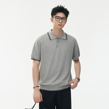 ZF8105-MM韩版翻领针织OLO衫老钱风夏季通勤时尚短袖T恤休闲，男装针织衫/毛衣，星座614