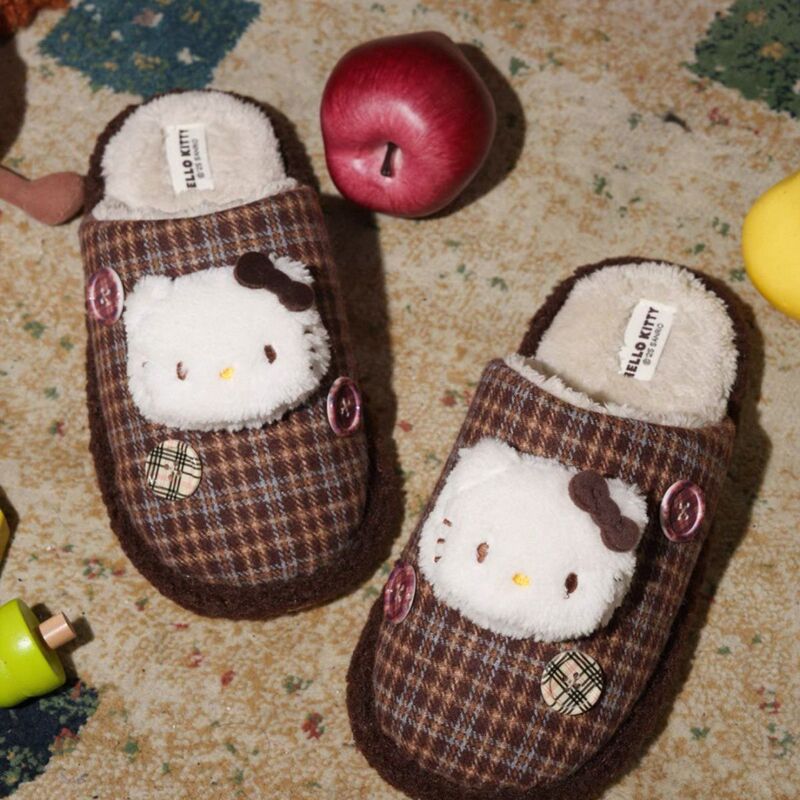 Sanrio Genuine Ip Snow Boots for Women, Winter Outdoor Thick-Soled Height-Increasing Cotton Shoes, Winter Plush Warm Plush Slippers