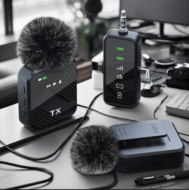 Nuevo modelo privado micrófono inalámbrico de collar radio reducción de ruido grabación de audio micrófono pequeño video de disparo de collar micrófono