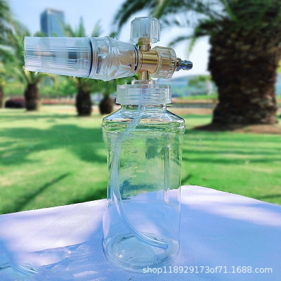 Transparent PA Taizhou all-copper car wash water gun fan-shaped spray bottle manufacturer direct sales high-pressure cleaning machine foam spray bottle