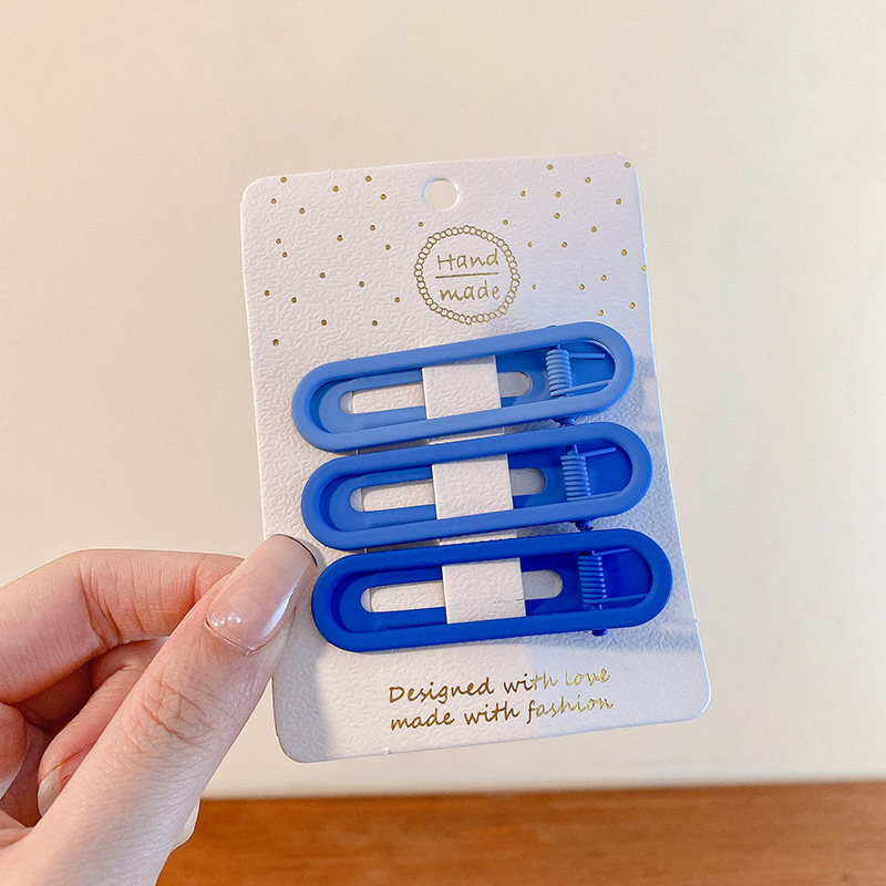 Blue set, hairgrip, gradient, 3 piece set