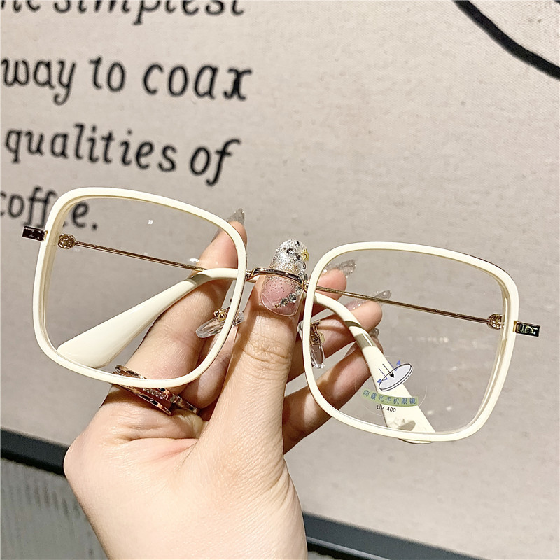Fashion Solid Color Ac Square Full Frame Optical Glasses display picture 1