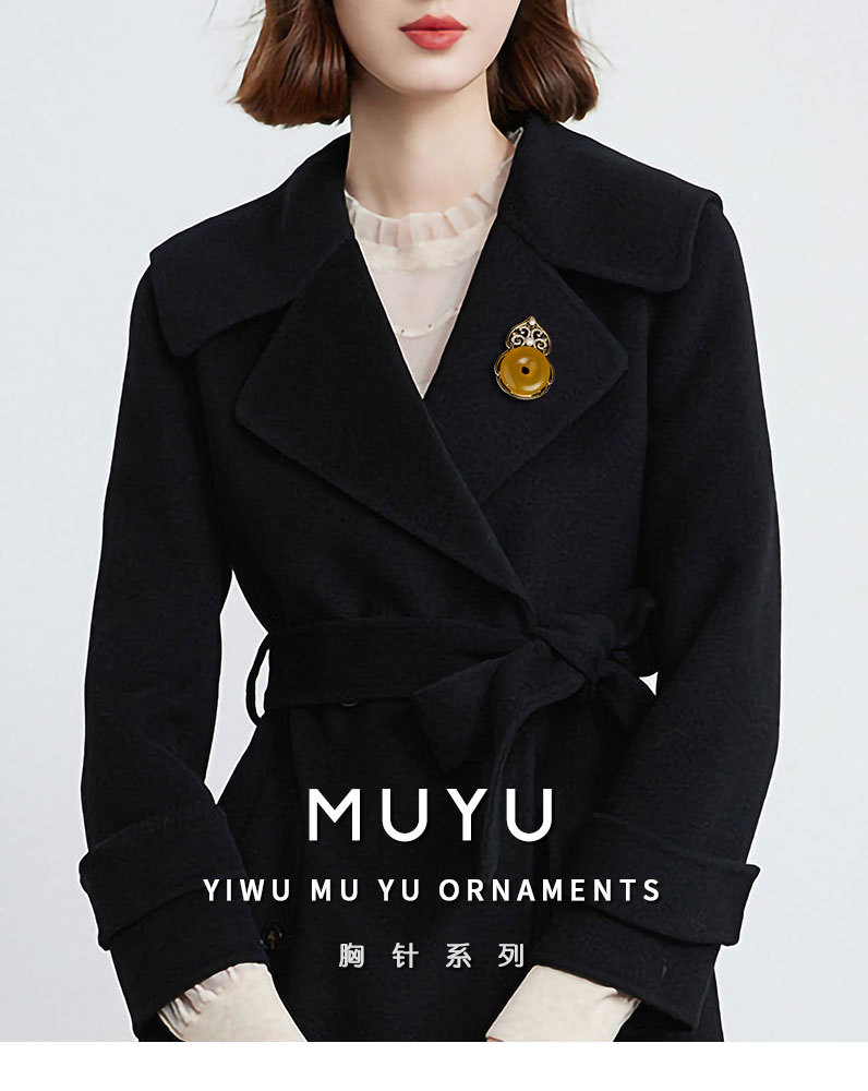 福禄吉祥葫芦高档胸针复古国风镂空花纹旗袍胸针新品时