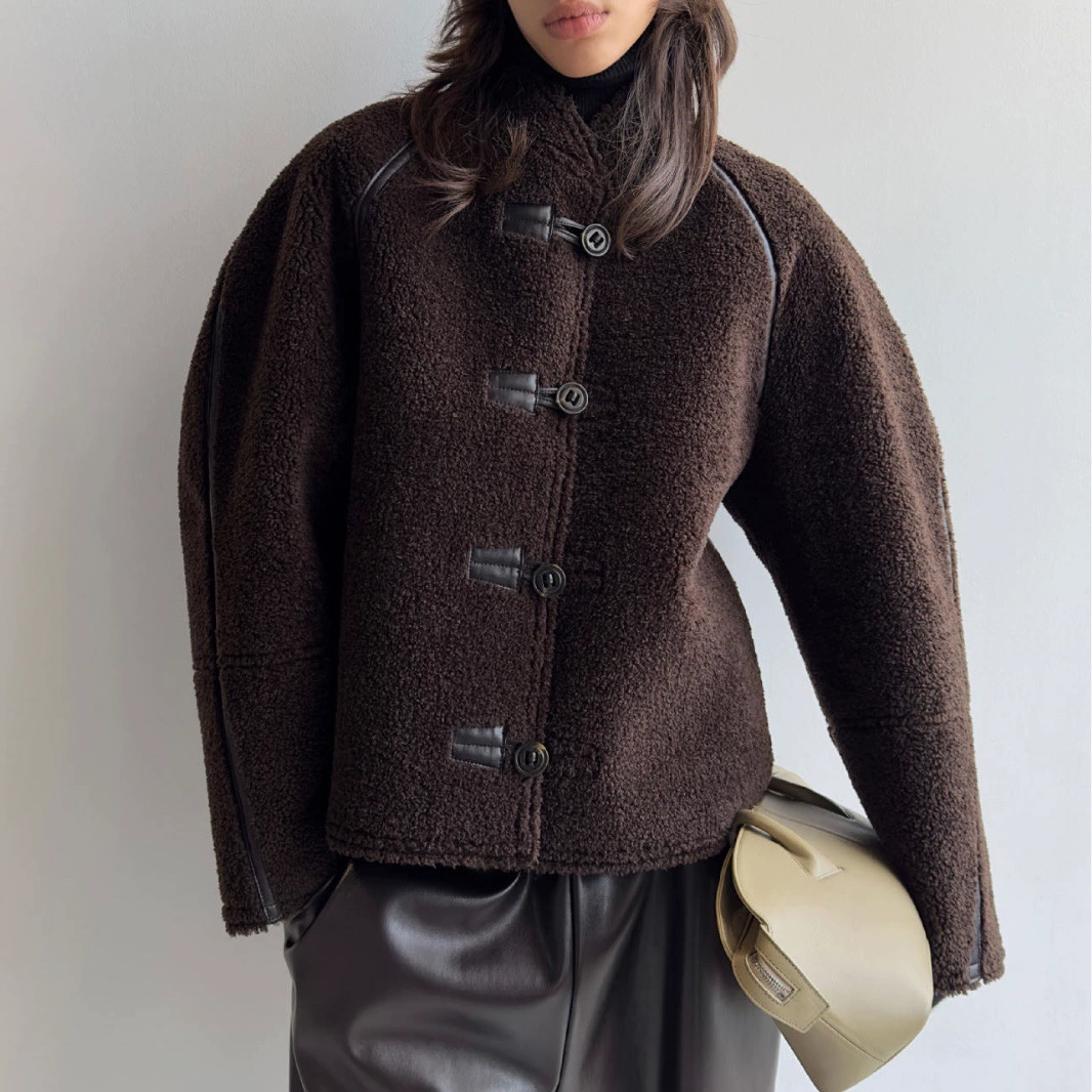 Осенне-зимняя куртка с сухим журавлем в японском стиле, простая модная цельная куртка в стиле ретро, Свободный теплый толстый Топ для женщин