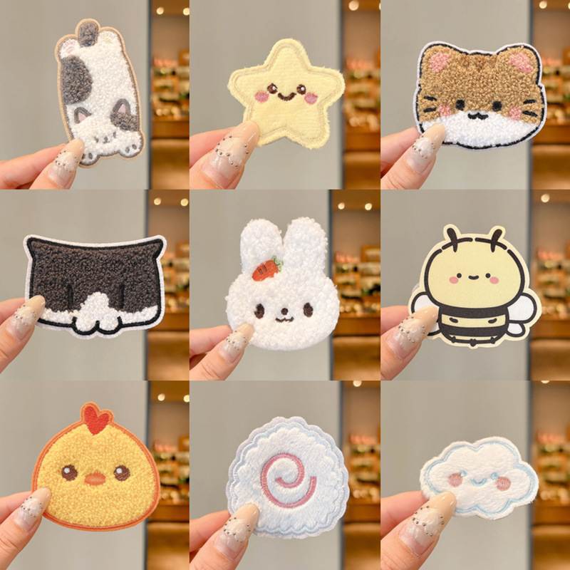 Autumn and winter cartoon hair accessories for girls, featuring a fun 2026 new design with sweet and cute front bangs that can be attached with Velcro