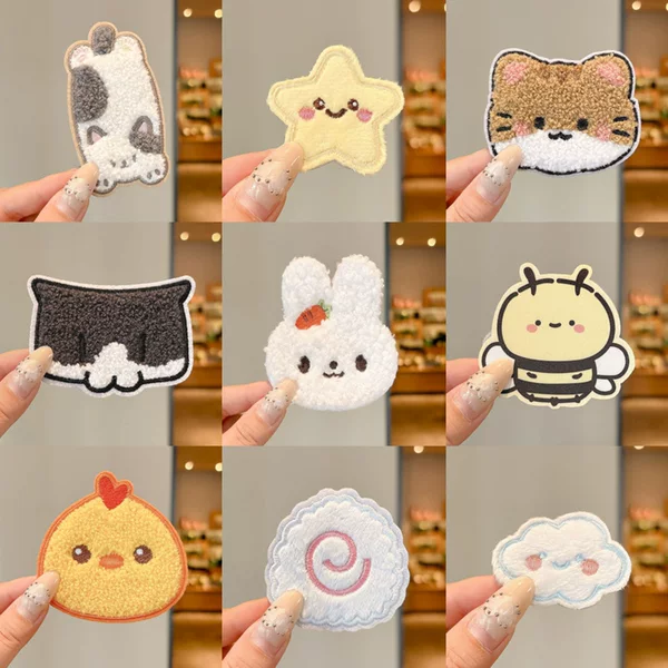 Autumn and winter cartoon hair accessories for girls, featuring a fun 2026 new design with sweet and cute front bangs that can be attached with Velcro
