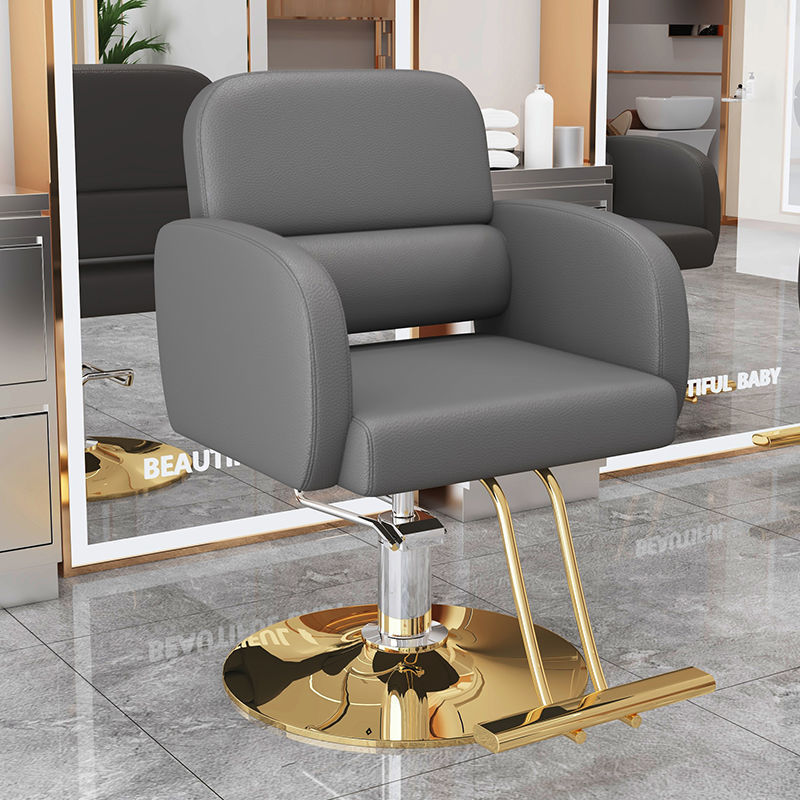 La nueva silla de peluquería simple e innovadora, la silla de peluquería teñida en permanente se puede levantar y levantar, la silla de peluquería giratoria, la silla de corte para el cabello