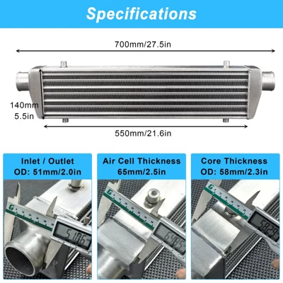 car radiator 550X140X58-51Mm Intake Modification