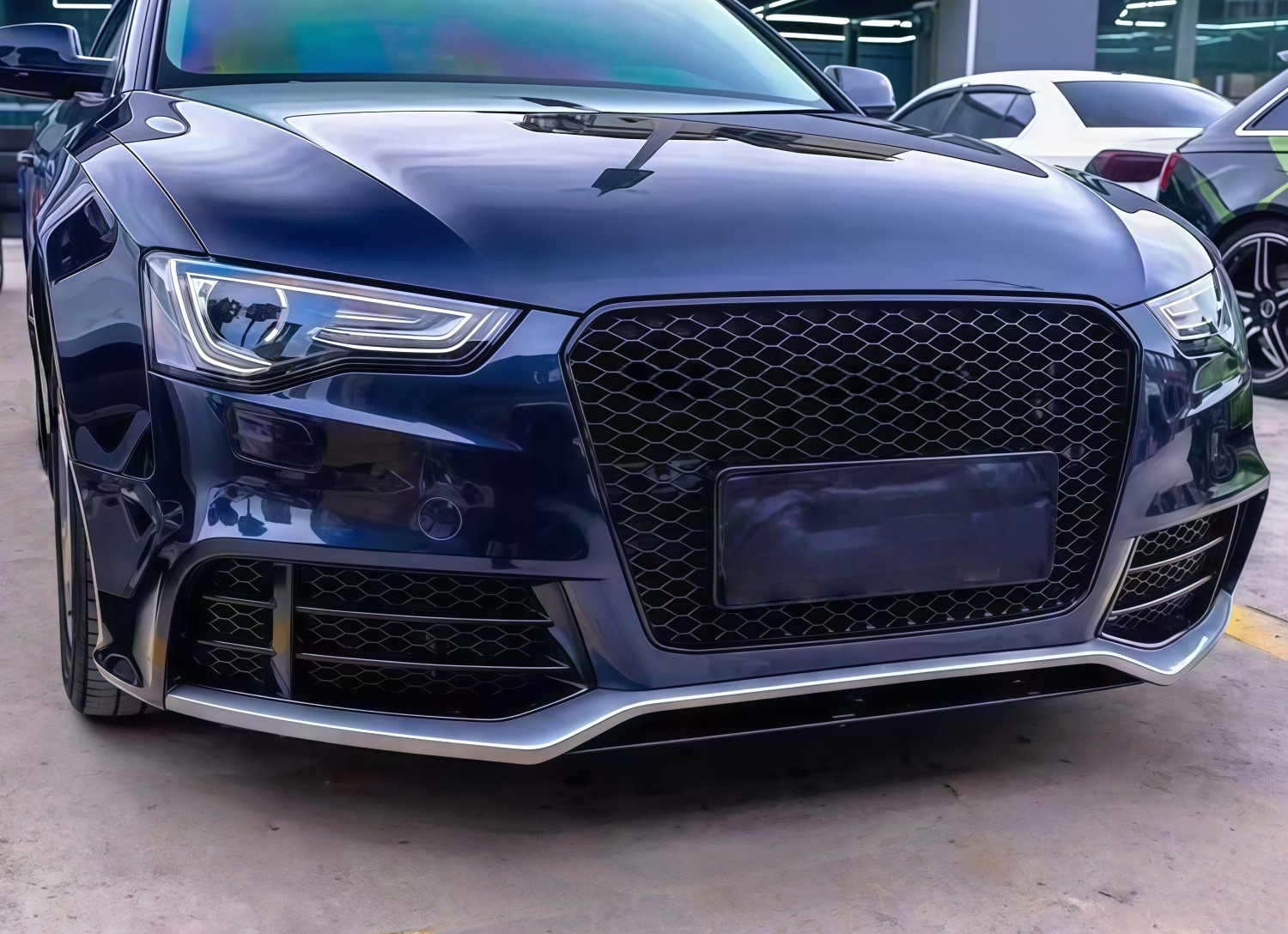 Suitable for Audi A5 Models from 2012-2016, Modification and Upgrade to Rs5 Body Kit, Including Front and Rear Bumpers with Grille