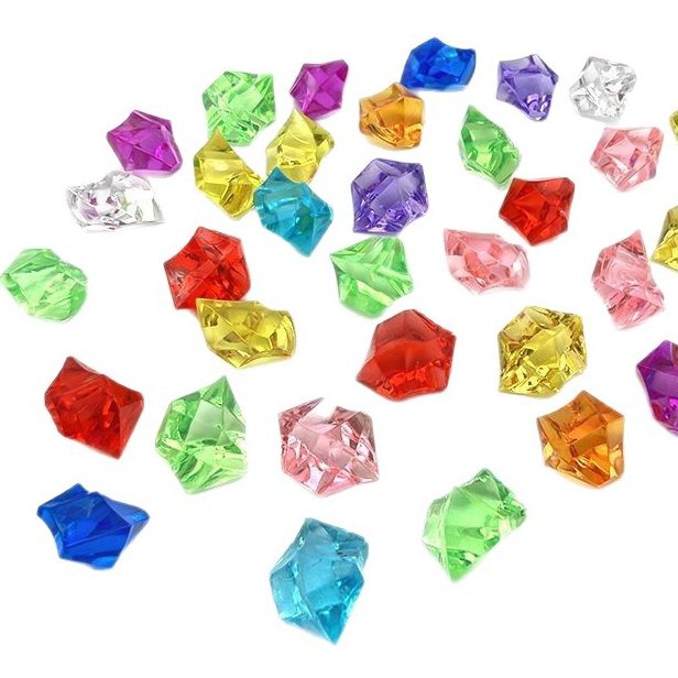 Colorido Cristal de los niños de la gema artificial del tanque de peces de plástico acrílico juguete patio etapa de vestir