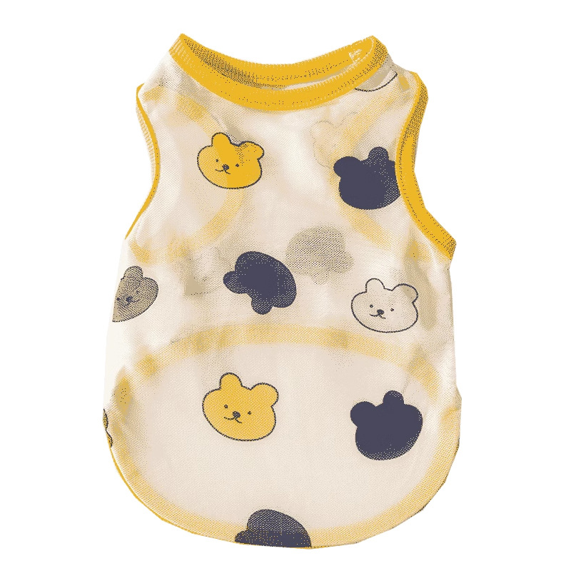 Verano delgado transpirable golden retriever gran perro chaleco perro lindo color pequeño animal estampado malla ropa de perro mascota