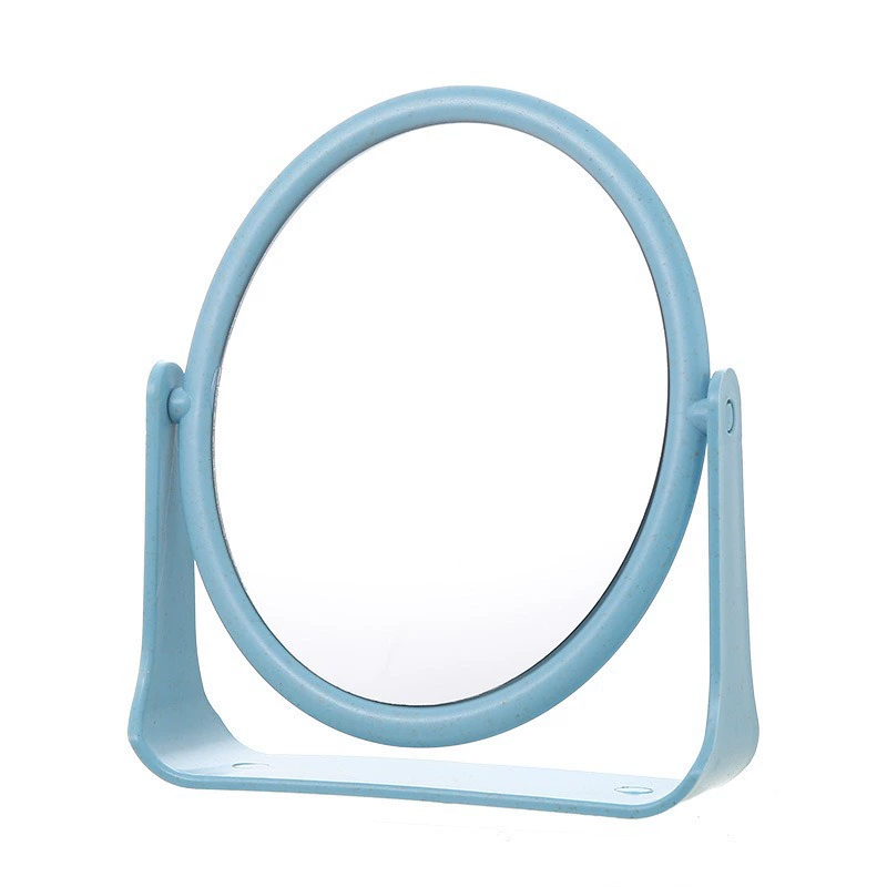 Rotating Table Mirror, Double-Sided Kids Desktop Mirror, 360° Adjustable, Compact 20×17.5×6 cm