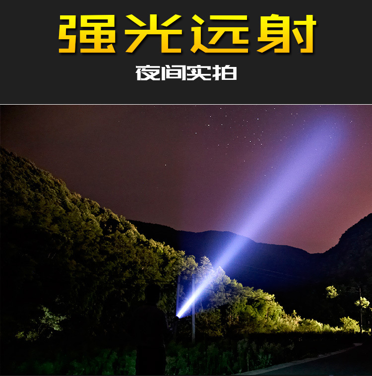 Cross-Border New Model Outdoor High-Brightness Flashlight, Small and Portable, Aluminum Alloy Explosion-Proof Led Flashlight with Long Battery Life