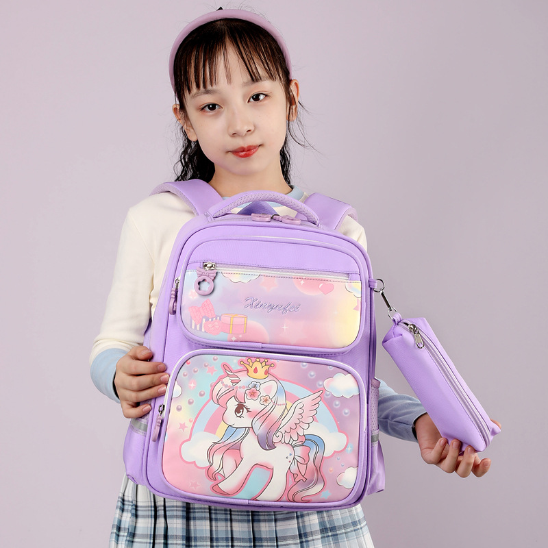 书包女生小学生儿童一年级女孩女童库洛米超轻一到三年级轻便减负