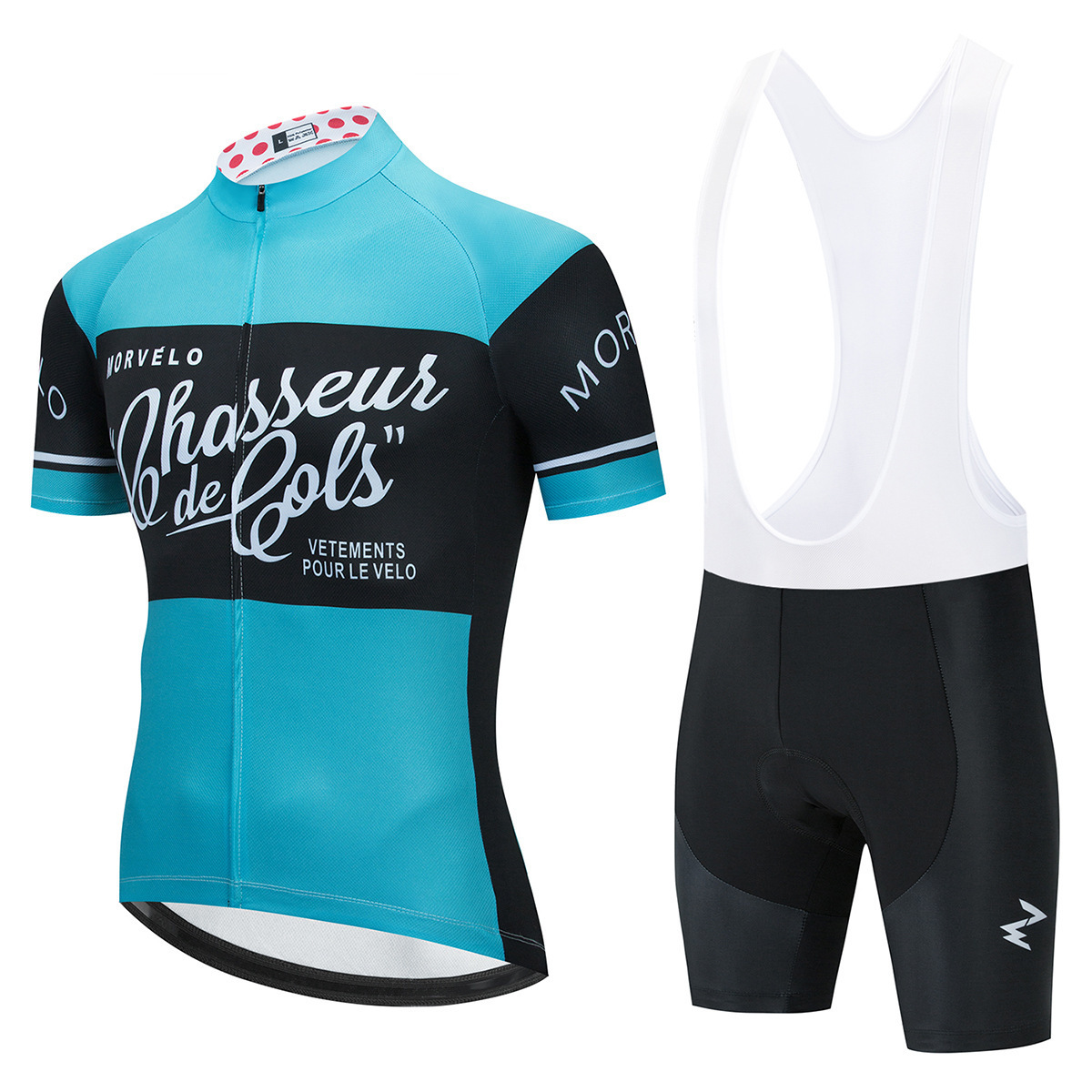 New Cross-Border Summer Sweat-Absorbent Short-Sleeved Cycling Jersey Suspender Suit Breathable Road Bicycle Cycling Equipment for Men and Women