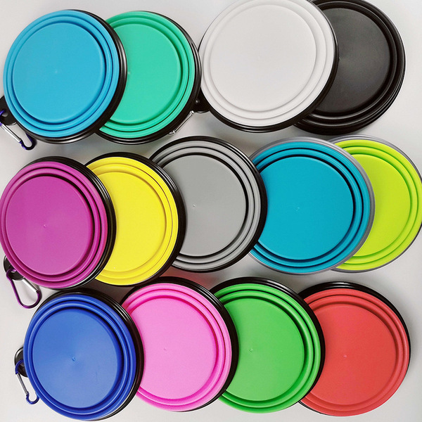 Factory spot Pet folding bowl cat bowl portable dog bowl food pot…