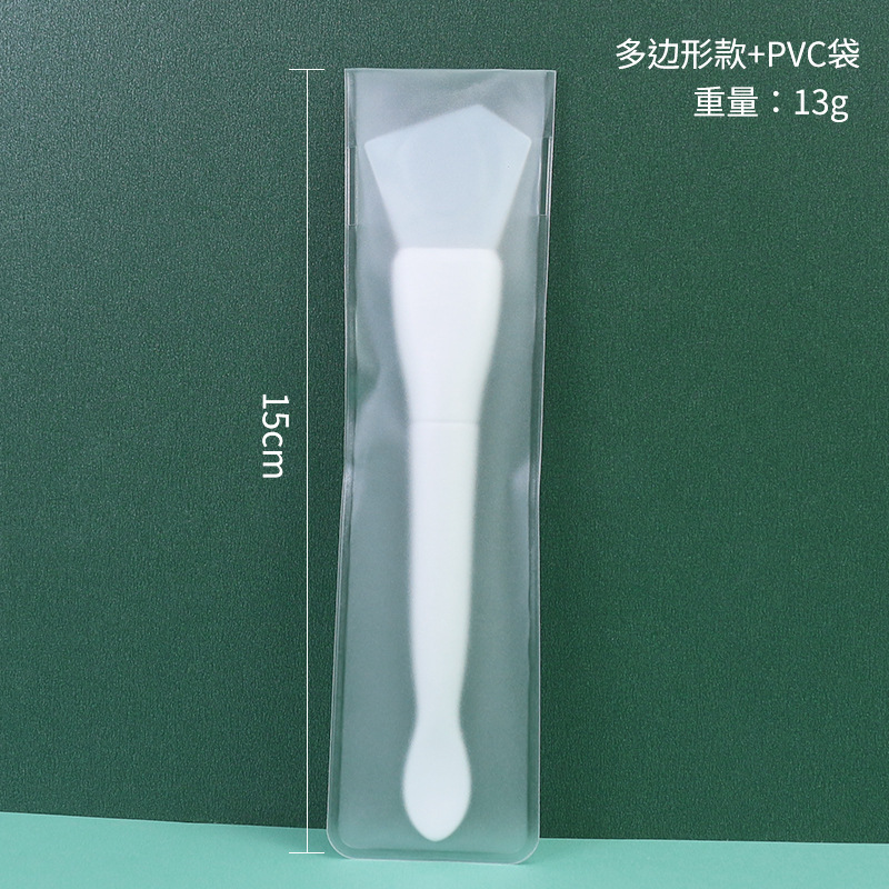 Cepillo de mascarilla Cuchara en forma de semillas de melón de doble cabeza para ajustar la varilla de la mascarilla, fácil de limpiar sin polvo, aplicación de belleza facial, cepillo de silicona de cabeza suave