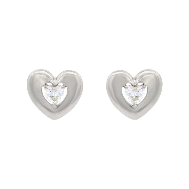 Xuping coreano simple delicado pequeño amor orejetas de cobre aleación de silicio de silicio piedra temperamento corazón pendientes de orejetas para mujeres