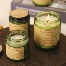 现货香薰蜡烛黑色伴手礼大豆蜡香氛杯手工无烟罐装蜡烛杯手工香氛