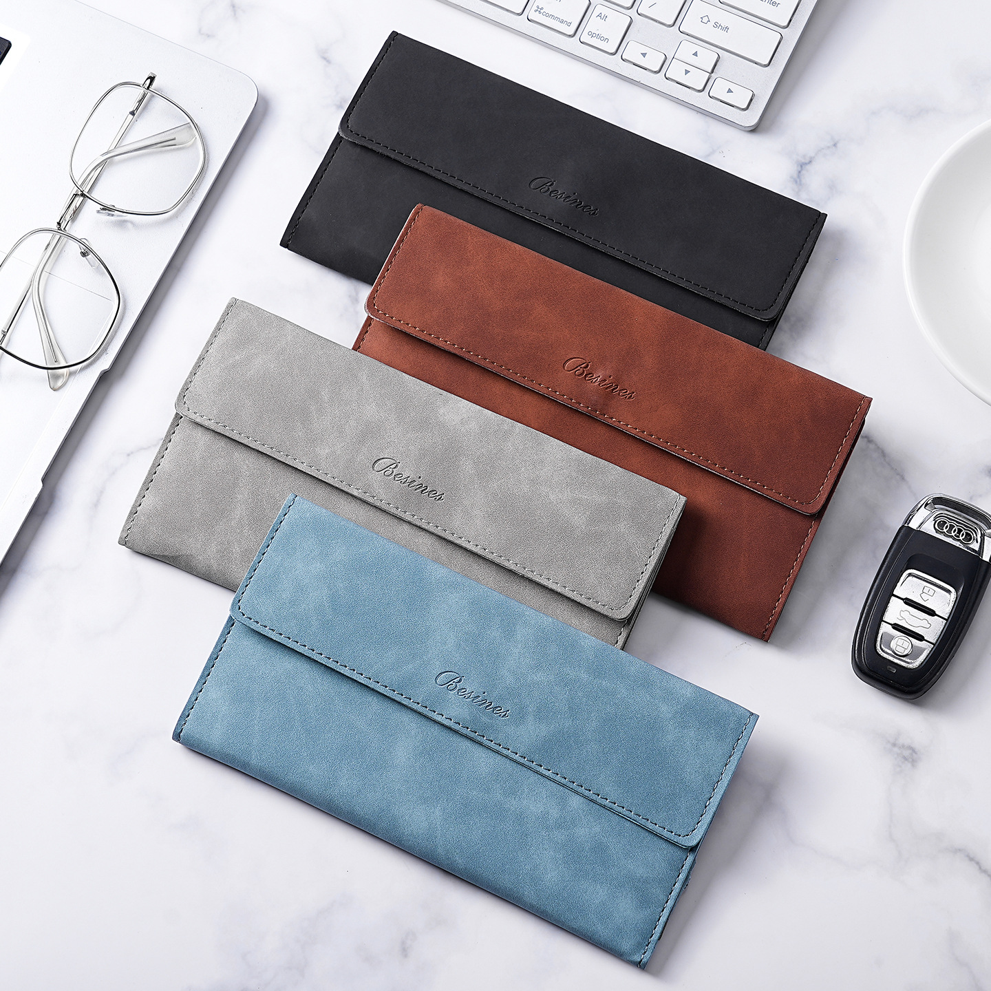 Cartera transfronteriza para hombres nueva simple multi-tarjeta multifuncional larga bolso de cartera para hombres nicho en un hombre mayorista