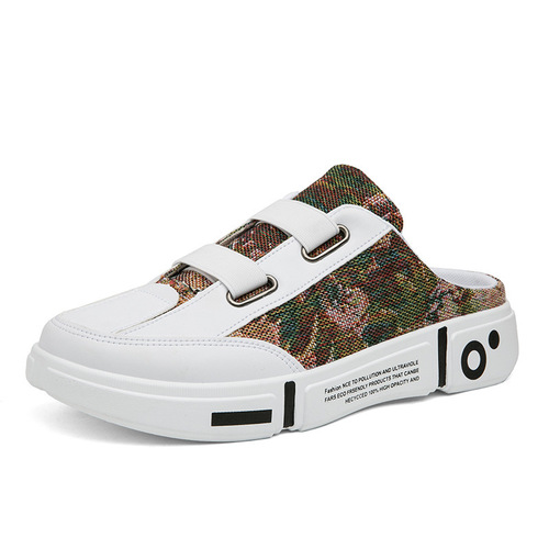 New Half Slippers Summer Breathable Trendy No Back Ankle Cover Lazy Person One-Piece Outdoor Casual Beach Shoes