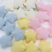 热销3.5cm双面宝乐绒五角星毛绒饰品配件diy睡衣服饰装饰现货批发