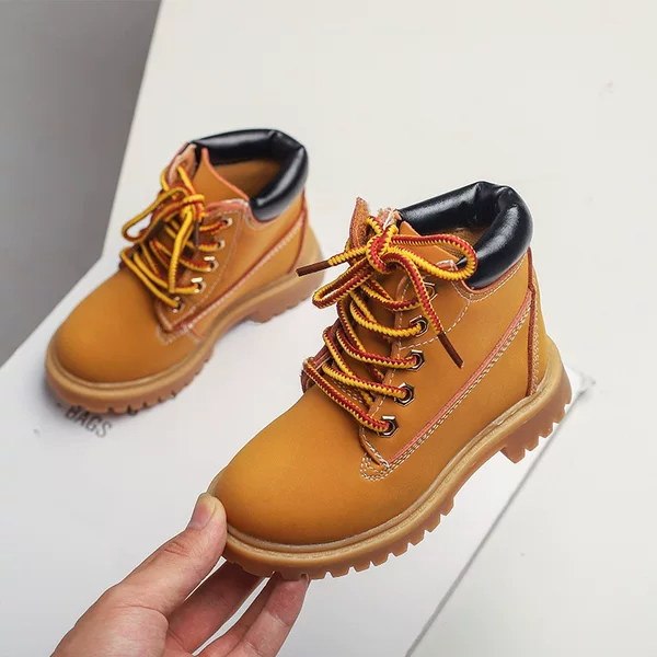 Children's Genuine Leather Martin Boots 2026 Spring and Autumn New Short Boots Girls' Fashionable Single Boots Boys' Little Yellow Boots Kids' Shoes