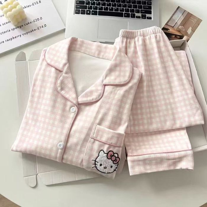 Otoño y invierno al por mayor transfronterizo explosión de doble cara de terciopelo térmico pijama de mujer dulce caricatura lindos cardigans conjunto de ropa para el hogar
