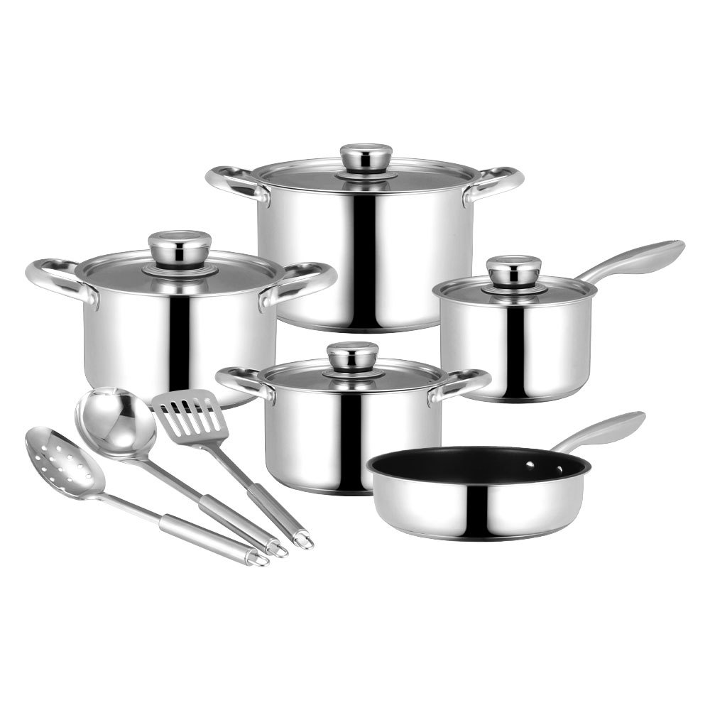 Juego de ollas de acero inoxidable de Amazon