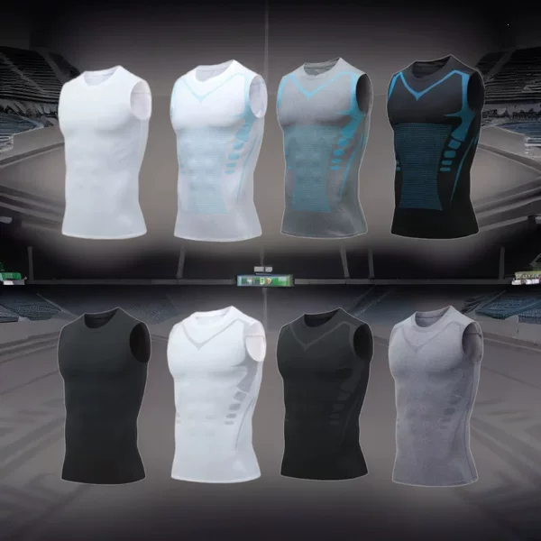 Men's sports base layer tank top, high elasticity, quick-dry, tight-fitting fitness clothing, suitable for basketball, running, and training, sleeveless, sweat-absorbent