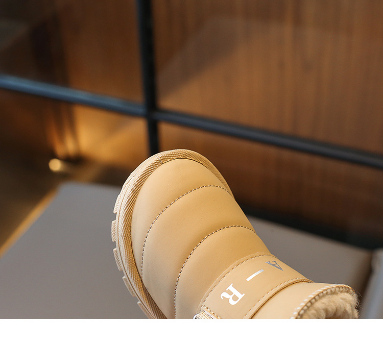 New winter cotton shoes with wool thickening boys fur one children's cotton boots waterproof_voghion.com